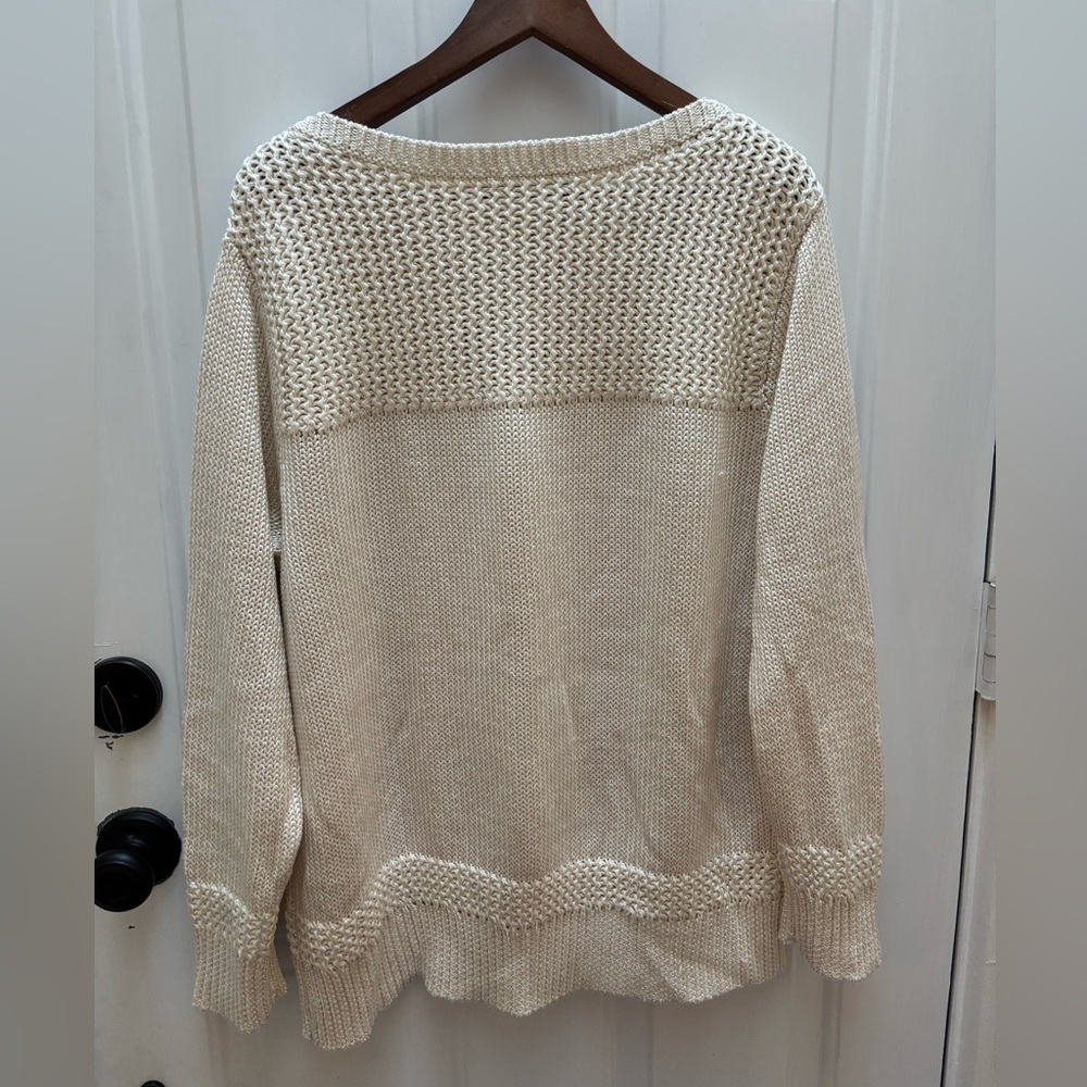NWT Lauren Ralph Lauren Ivory Textured Sweater
